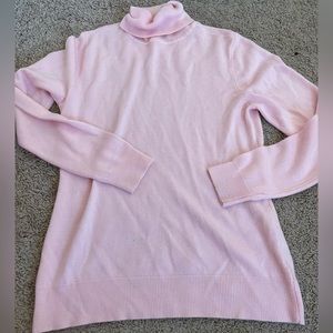 Pink turtleneck sweater